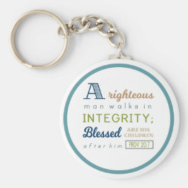 Llavero Un hombre honrado camina en integridad, escrituras