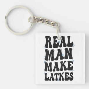 Llavero Un hombre real hace que Latkes sea gracioso Groovy