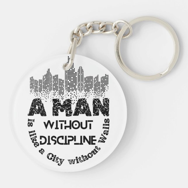 Llavero Un hombre sin disciplina acrílico keychain (Atrás)