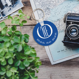 Llavero Un hombre sin hombre citando azul