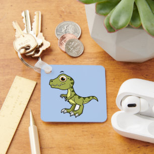 Llavero Un Ilustracion Agradable De Un Rex Tirrannosauro.