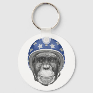 Llavero Un jinete de la motocicleta del chimpancé