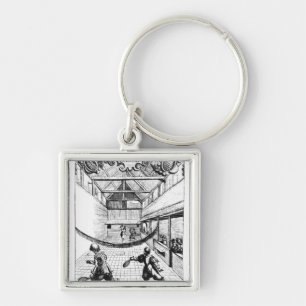 Llavero Un juego real del tenis en el Jeu de Paume