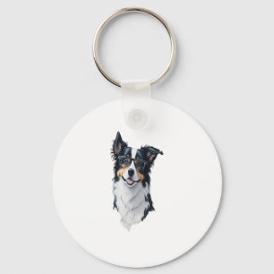 Llavero Un lindo perro en la frontera