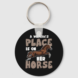 Llavero Un Lugar Para Mujeres Está En Su Caballo - Ecuestr