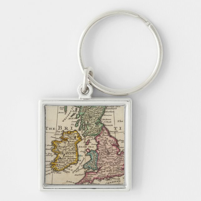 Llavero Un mapa general de Gran Bretaña e Irlanda (Frente)