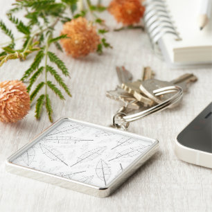 Llavero un marco negro con fondo blanco con líneas