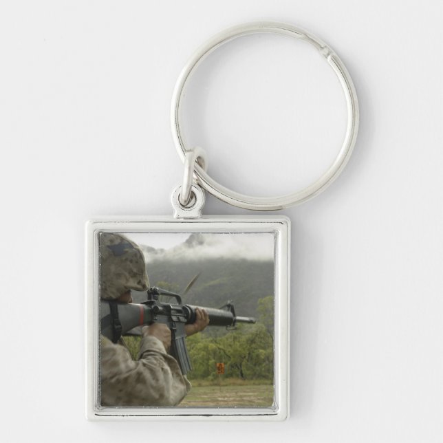 Llavero Un marine conduce drills (Frente)