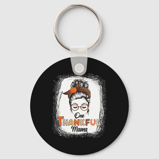 Llavero Un mensaje de agradecimiento a mamá Messy Bun Fall (Anverso)