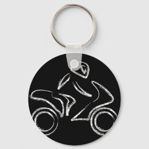 Llavero Un motorista en una moto