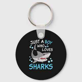 Llavero Un niño que ama tiburones divertido animal océano