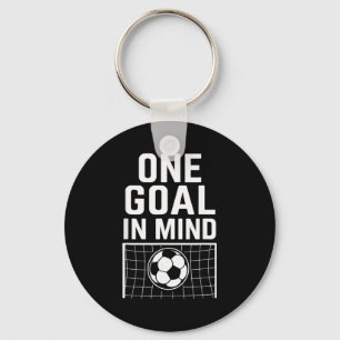 Llavero Un Objetivo en Mente - Tema de Fútbol & Motivacion