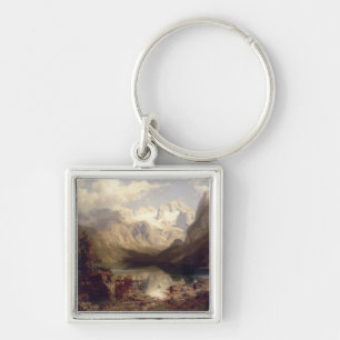 Llavero Un paisaje alpino extenso del lago, 1862 (aceite