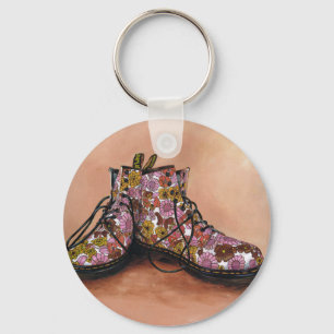 Llavero Un par de botas floridas atesoradas