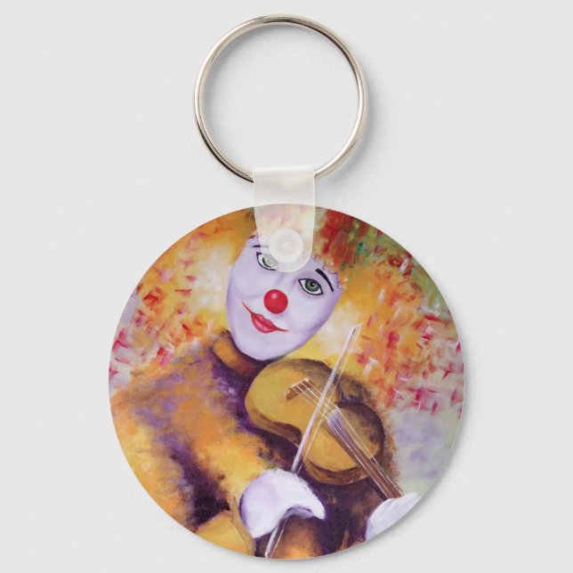 Llavero Un payaso dulce tocando el violín (Anverso)