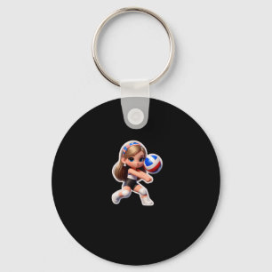 Llavero Un Pegatina deportivo de voleibol Chica muy hábil