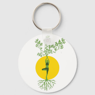 Llavero un pequeño diseño de manantial de yoga