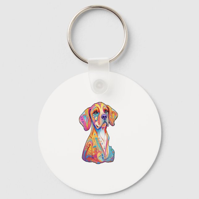 Llavero Un perro acuarela (Anverso)