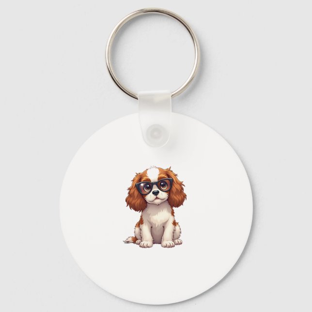 Llavero Un perro lindo Rey Charles Spaniel COPY (Anverso)