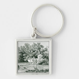 Llavero Un pescador en una piscina del río, de 'Británicos