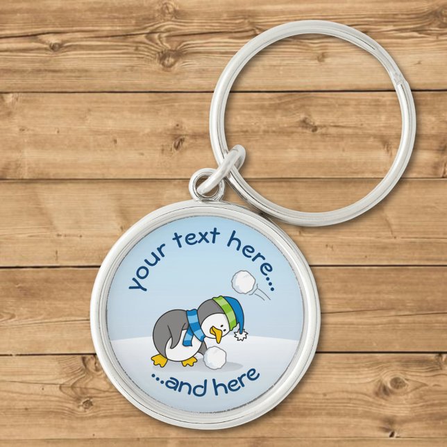 Llavero Un pingüino con una bola de nieve (Subido por el creador)