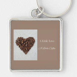 Llavero Un Poco de Amor Un Poco de Café, Regalo para Amant