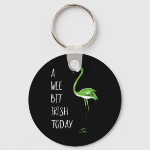 Llavero Un poquito irlandés hoy Flamingo St Patricks Shamr