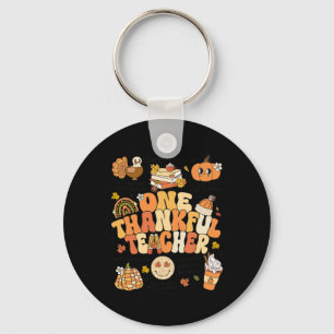 Llavero Un profesor agradecido retro de Acción de Gracias 