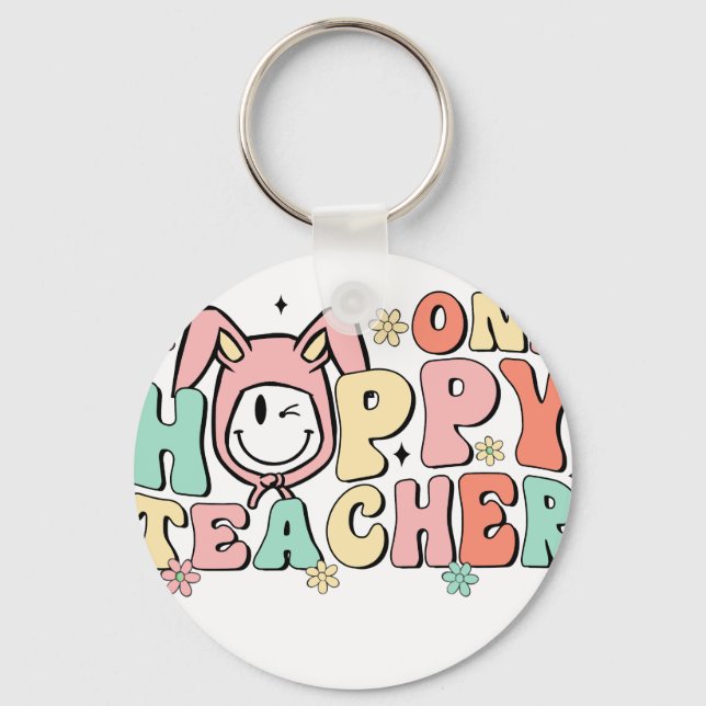 Llavero un profesor feliz2, retro, vintage (Anverso)