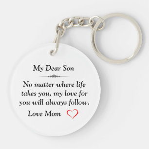 Llavero Un regalo de corazón para mi hijo