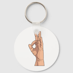 Llavero Un Rótulo de mano y gestos OK ~ ok