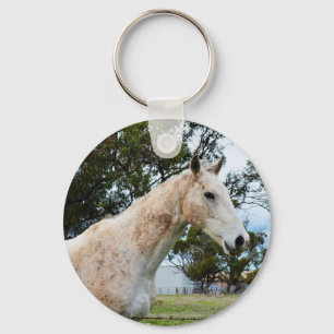 Llavero Un sucio caballo blanco,