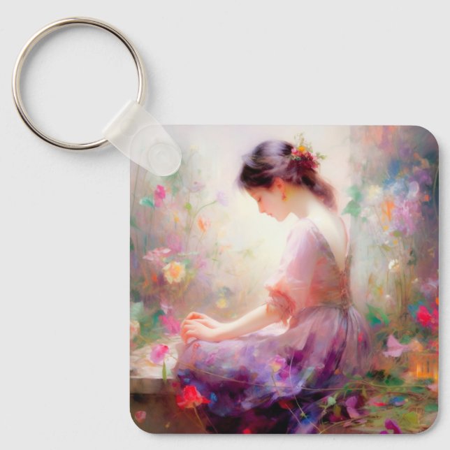 Llavero Un sueño de Dios de flores (Anverso)