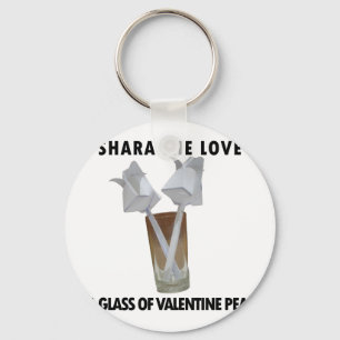 Llavero Un vaso de paz de San Valentín.