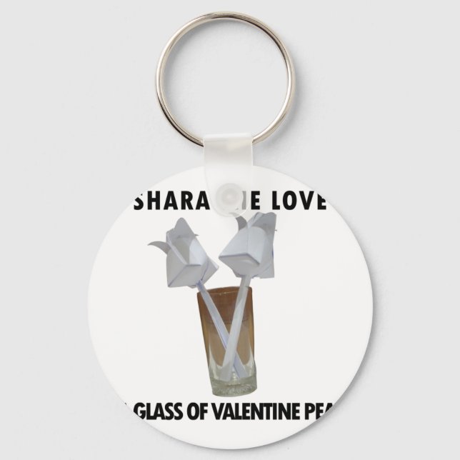 Llavero Un vaso de paz de San Valentín. (Anverso)