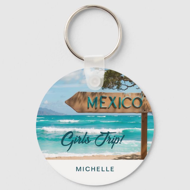 Llavero ¡Un viaje de CHICAS de México divertido! Personali (Anverso)