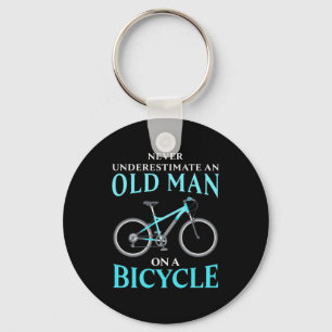 Llavero Un Viejo En Bicicleta