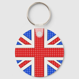 Llavero Una bandera de Union Jack texturada.