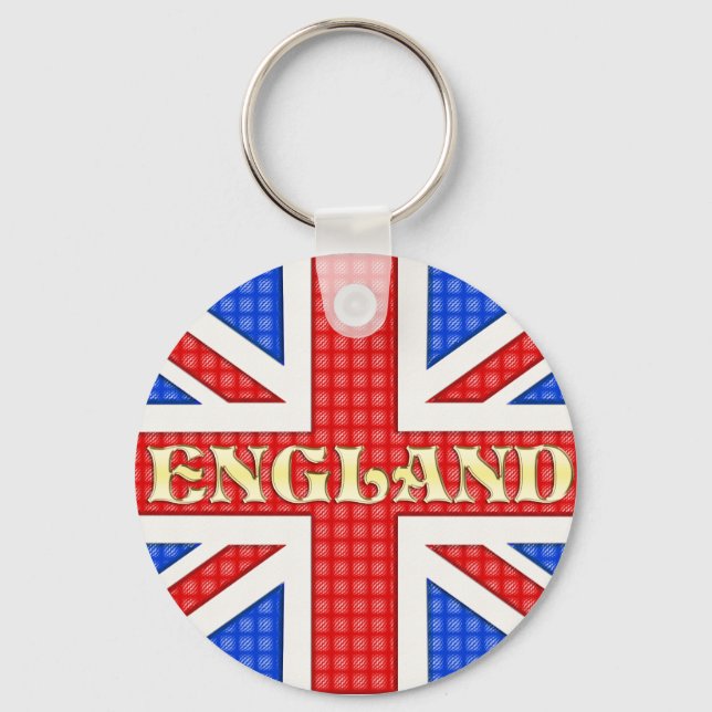 Llavero Una bandera de Union Jack texturizada con un ac es (Anverso)