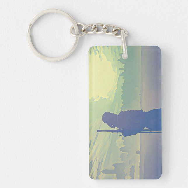 Llavero Una cadena de claves de cocina azul (Frente)