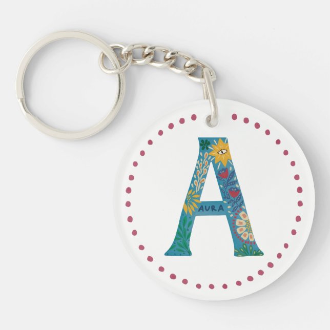 Llavero Una cadena de claves monogramo - edición auricular (Frente)