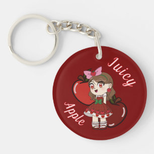 Llavero Una cadena de llaves personalizada con Cute Apple
