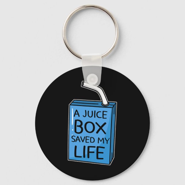 Llavero Una caja de jugo salvó mi vida Diabetes Conciencia (Anverso)