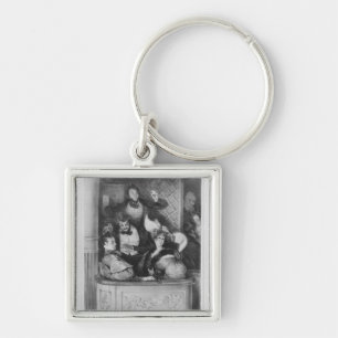 Llavero Una caja delantera del teatro, grabada por Julien