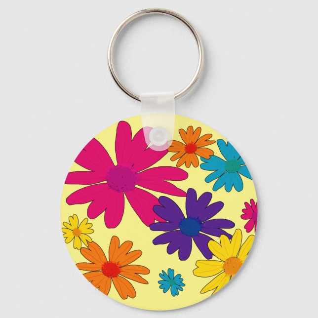 Llavero Una cama de flores de margarita (Anverso)