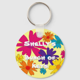 Llavero Una cama de flores de margarita