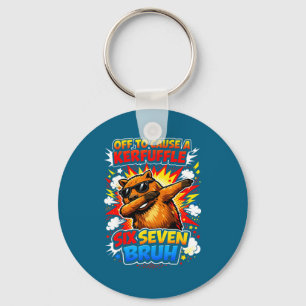 Llavero Una camiseta meme de capibara retro fuera de causa