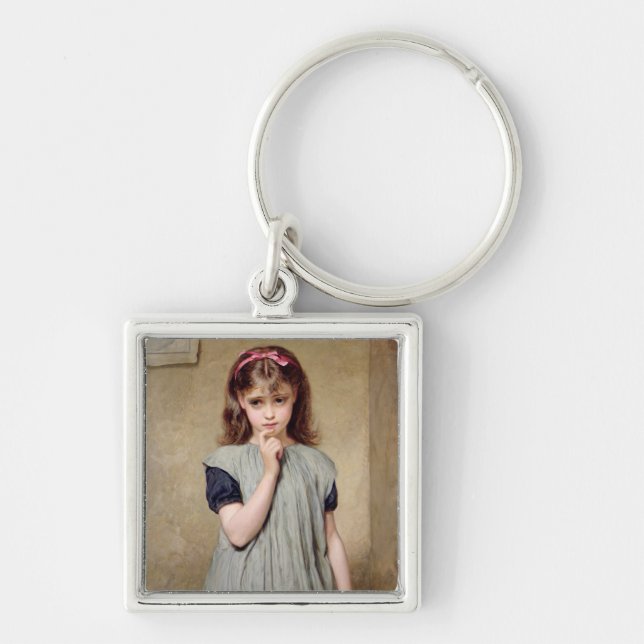 Llavero Una chica joven en la sala de clase, 1876 (aceite (Frente)