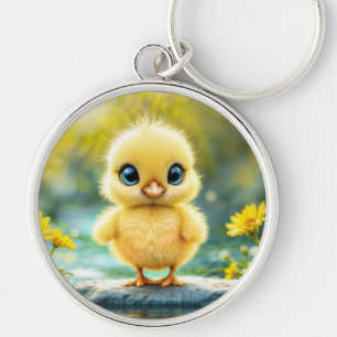 Llavero Una chica suave y suave con ojos grandes sobre una