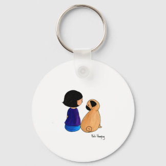 Llavero Una Chica Y Su Pug